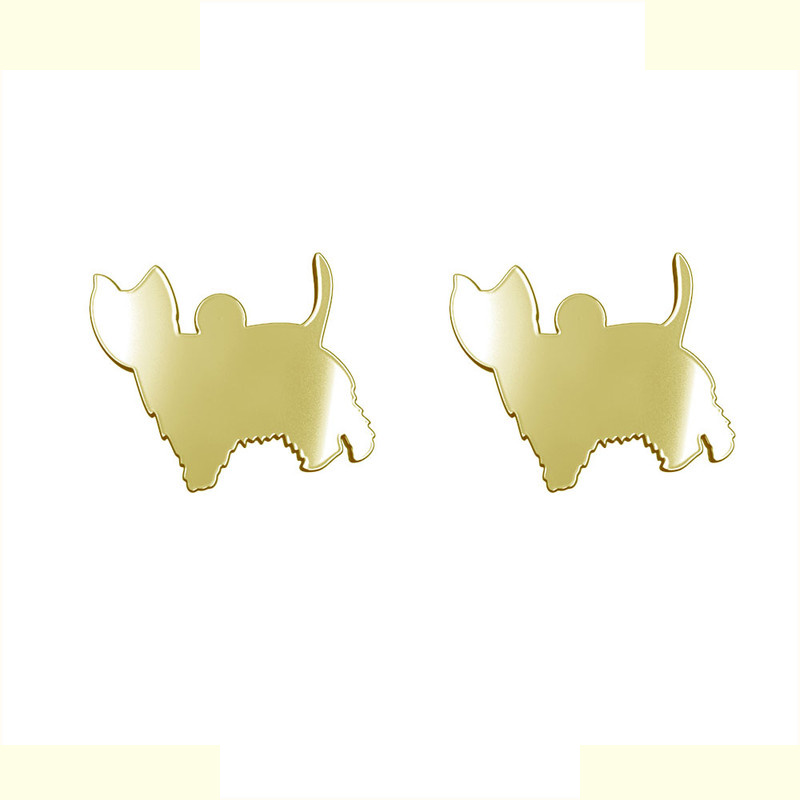 گوشواره طلا 18 عیار زنانه مدوپد مدل سگ کد GA1-16378