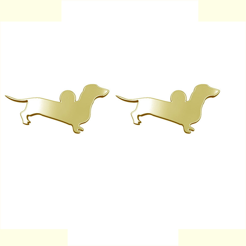 گوشواره طلا 18 عیار زنانه مدوپد مدل سگ کد GA1-16395