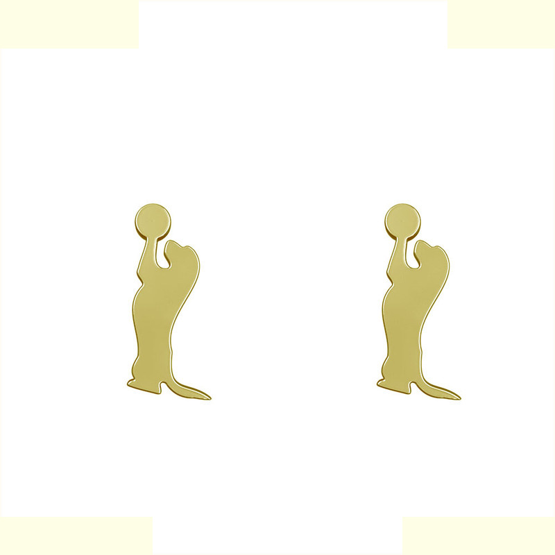 گوشواره طلا 18 عیار زنانه مدوپد مدل سگ کد GA1-16407