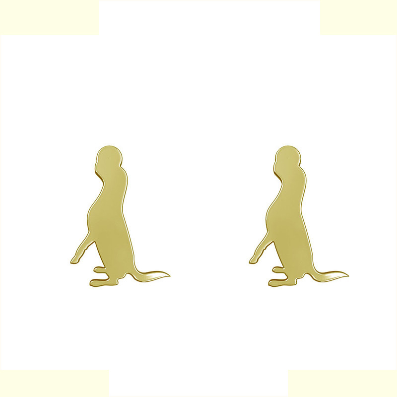 گوشواره طلا 18 عیار زنانه مدوپد مدل سگ کد GA1-16412