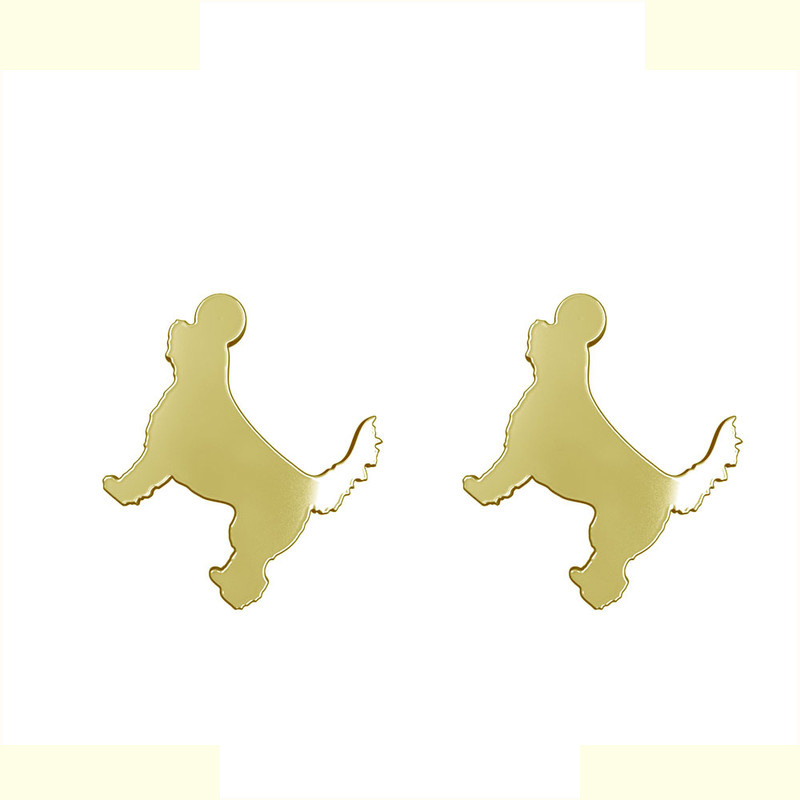 گوشواره طلا 18 عیار زنانه مدوپد مدل سگ کد GA1-16463