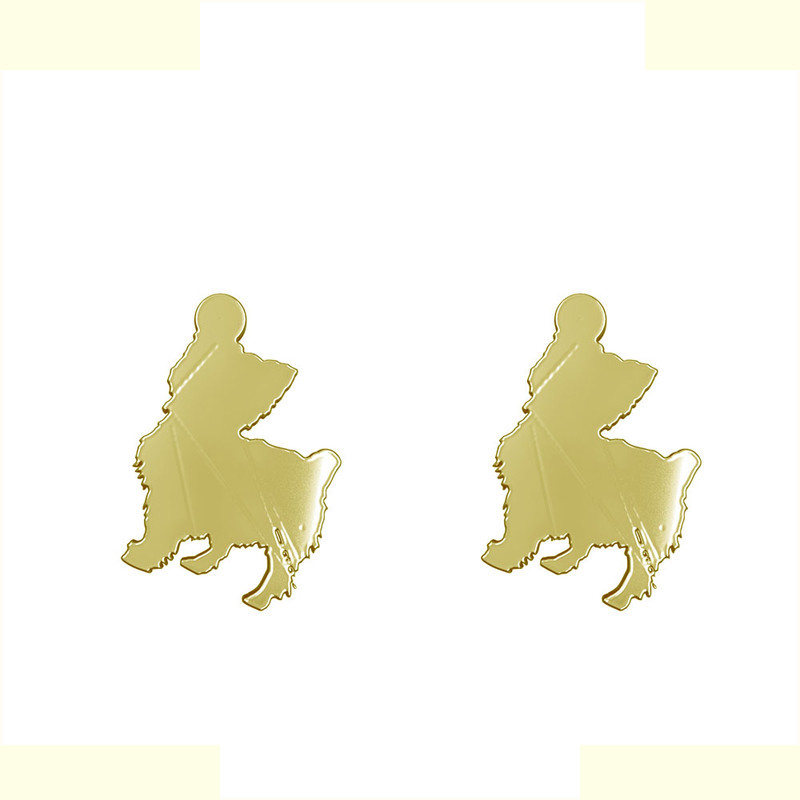 گوشواره طلا 18 عیار زنانه مدوپد مدل سگ کد GA1-16469