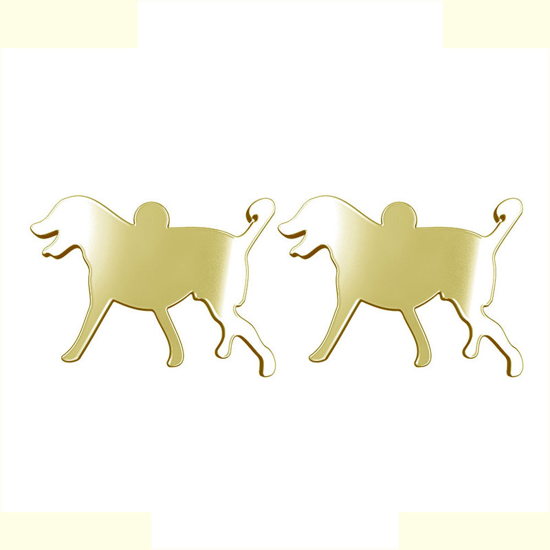 گوشواره طلا 18 عیار زنانه مدوپد مدل سگ کد GA1-16541