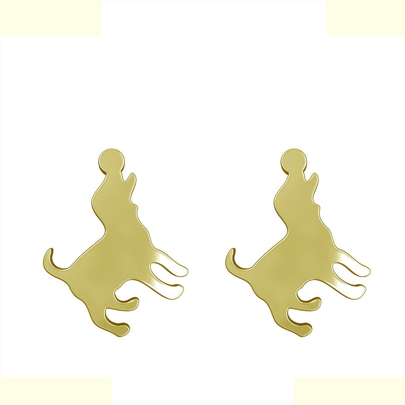 گوشواره طلا 18 عیار زنانه مدوپد مدل سگ کد GA1-16554