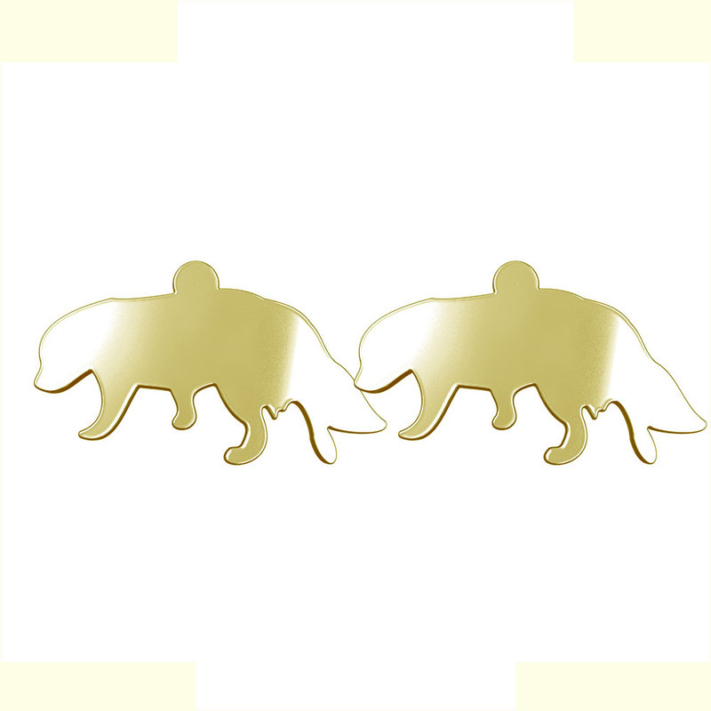 گوشواره طلا 18 عیار زنانه مدوپد مدل سگ کد GA1-16573