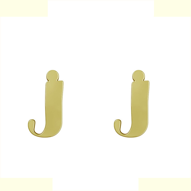 گوشواره طلا 18 عیار زنانه مدوپد مدل حرف J کد GA1-16629