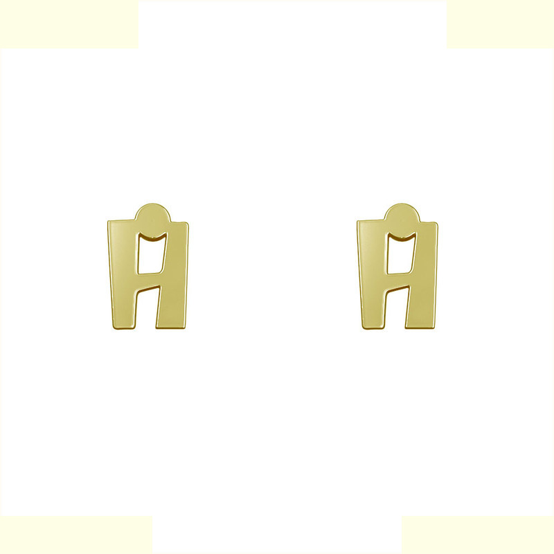 گوشواره طلا 18 عیار زنانه مدوپد مدل حرف H کد GA1-16675