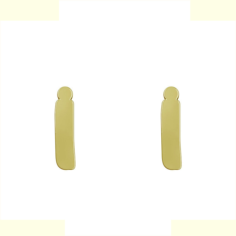 گوشواره طلا 18 عیار زنانه مدوپد مدل حرف I کد GA1-16715