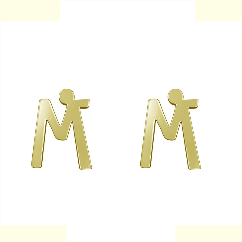 گوشواره طلا 18 عیار زنانه مدوپد مدل حرف M کد GA1-16745 گوشواره طلا 18 عیار زنانه مدوپد مدل حرف M کد GA1-16745