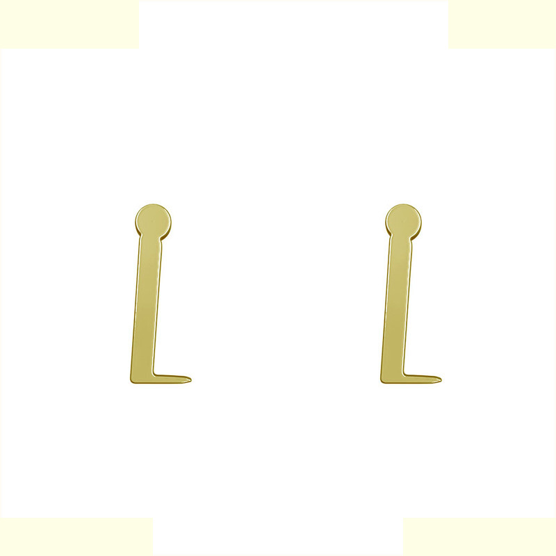 گوشواره طلا 18 عیار زنانه مدوپد مدل حرف L کد GA1-16820