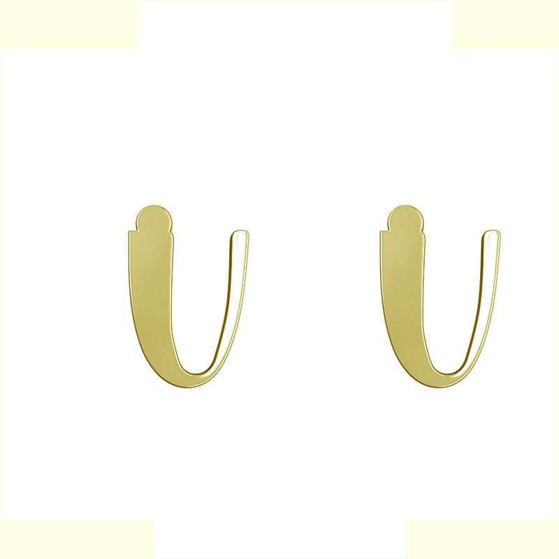 گوشواره طلا 18 عیار زنانه مدوپد مدل حرف U کد GA1-16880