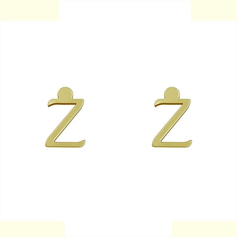 گوشواره طلا 18 عیار زنانه مدوپد مدل حرف Z کد GA1-16938