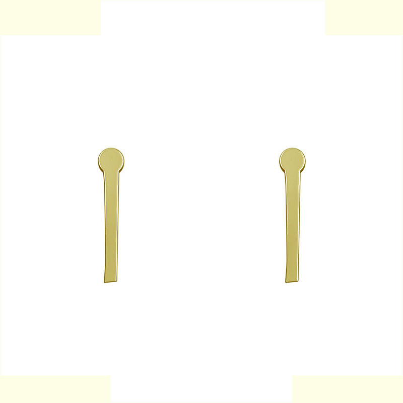 گوشواره طلا 18 عیار زنانه مدوپد مدل حرف I کد GA1-16947