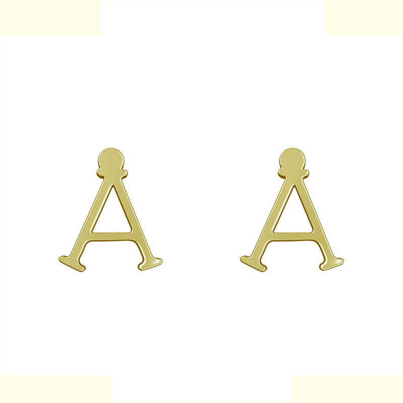 گوشواره طلا 18 عیار زنانه مدوپد مدل حرف A کد GA1-16965