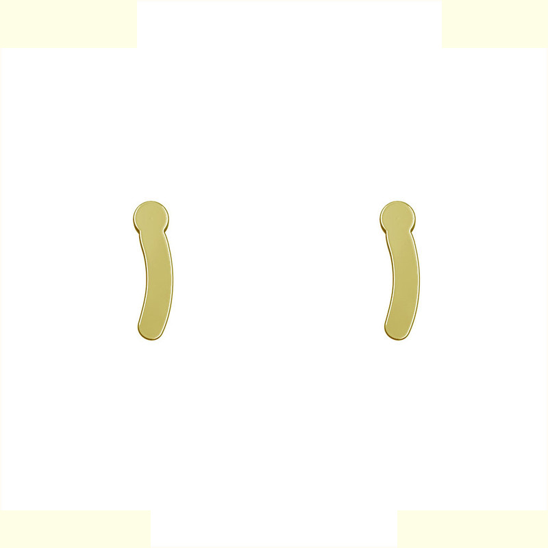 گوشواره طلا 18 عیار زنانه مدوپد مدل حرف I کد GA1-16999