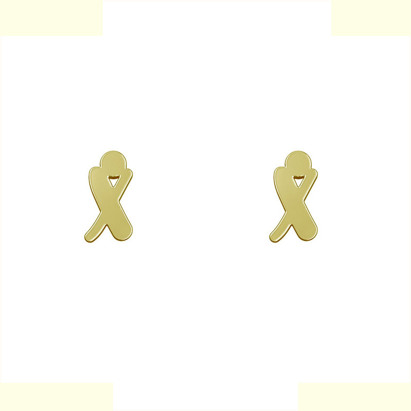 گوشواره طلا 18 عیار زنانه مدوپد مدل حرف X کد GA1-17012