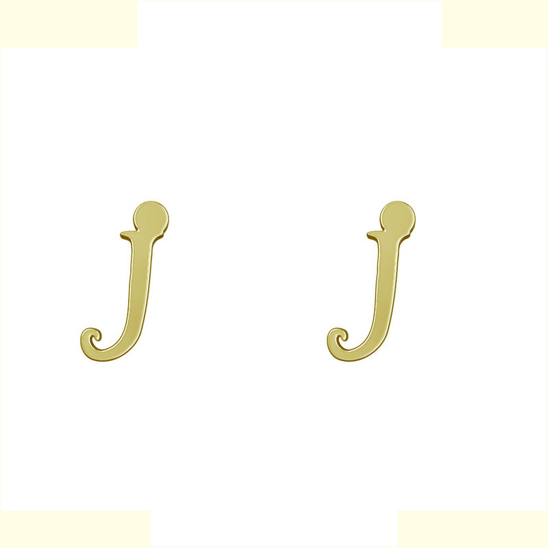 گوشواره طلا 18 عیار زنانه مدوپد مدل حرف J کد GA1-17052