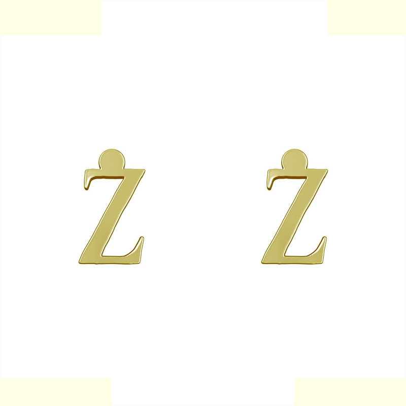 گوشواره طلا 18 عیار زنانه مدوپد مدل حرف Z کد GA1-17068