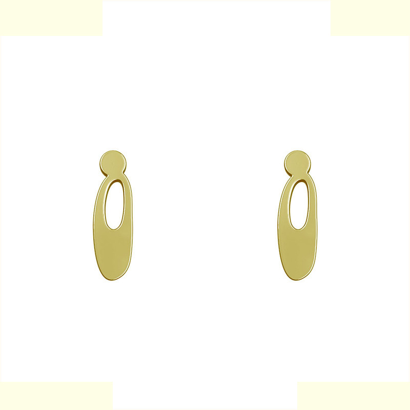 گوشواره طلا 18 عیار زنانه مدوپد مدل حرف O کد GA1-17083