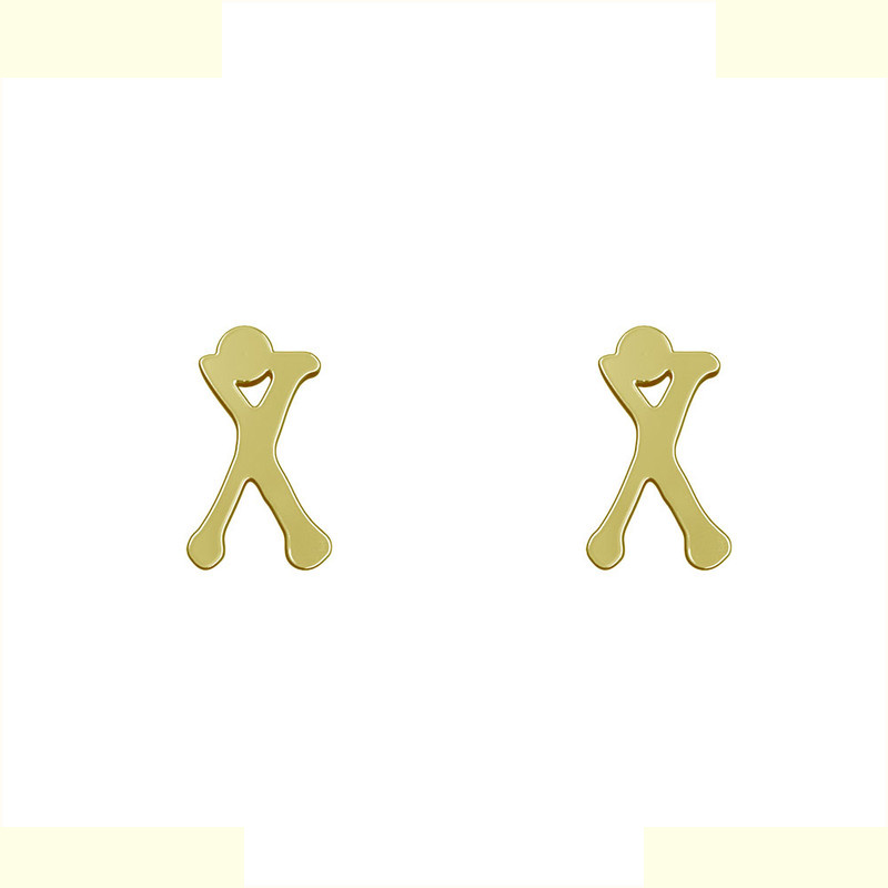 گوشواره طلا 18 عیار زنانه مدوپد مدل حرف X کد GA1-17092