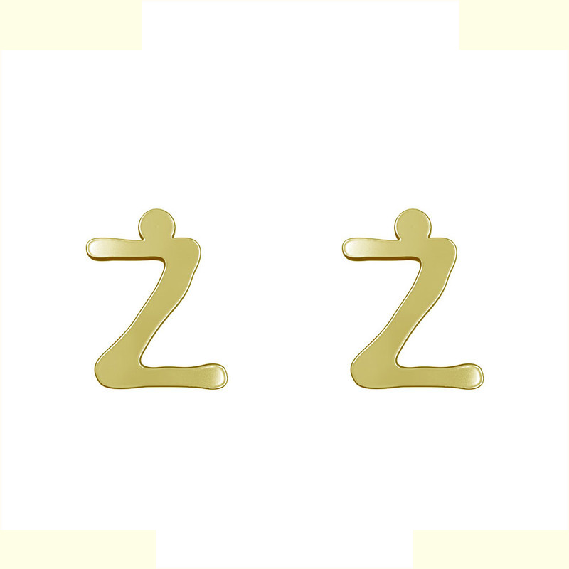 گوشواره طلا 18 عیار زنانه مدوپد مدل حرف Z کد GA1-17094