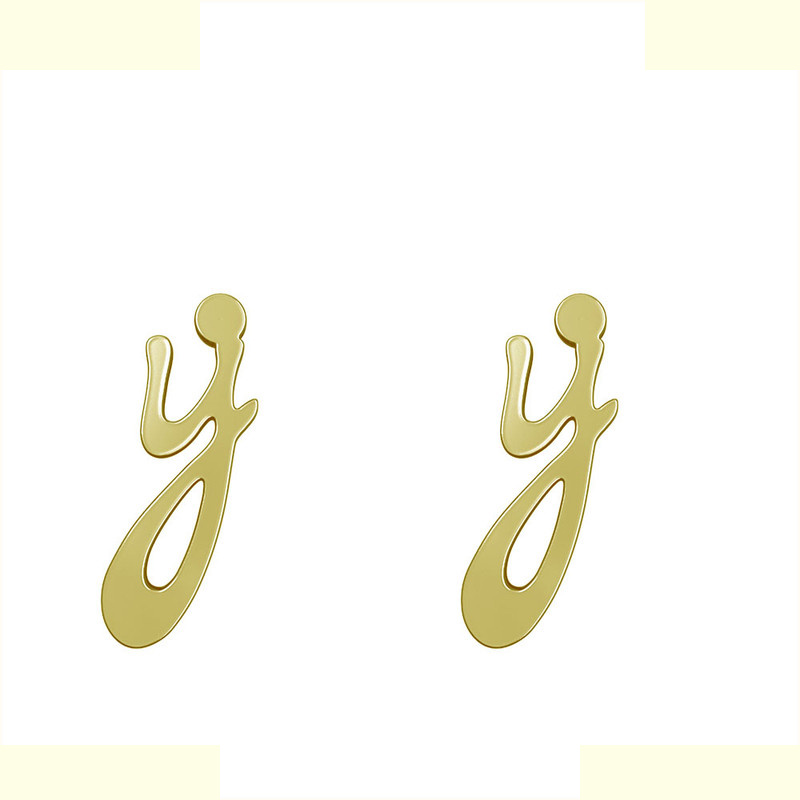 گوشواره طلا 18 عیار زنانه مدوپد مدل حرف Y کد GA1-17112