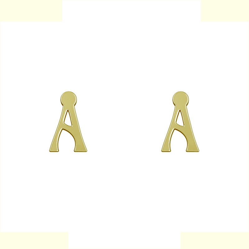 گوشواره طلا 18 عیار زنانه مدوپد مدل حرف A کد GA1-17121