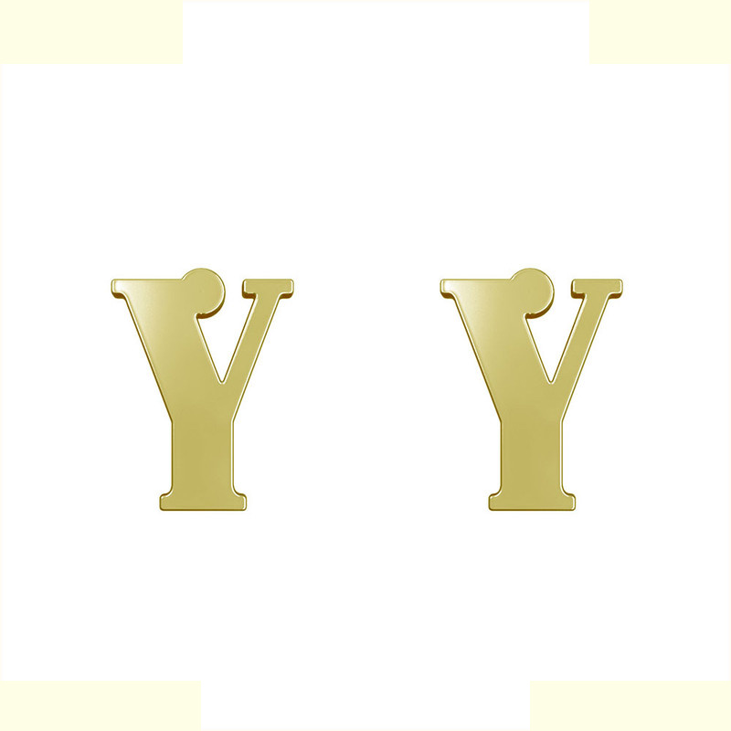 گوشواره طلا 18 عیار زنانه مدوپد مدل حرف Y کد GA1-17171