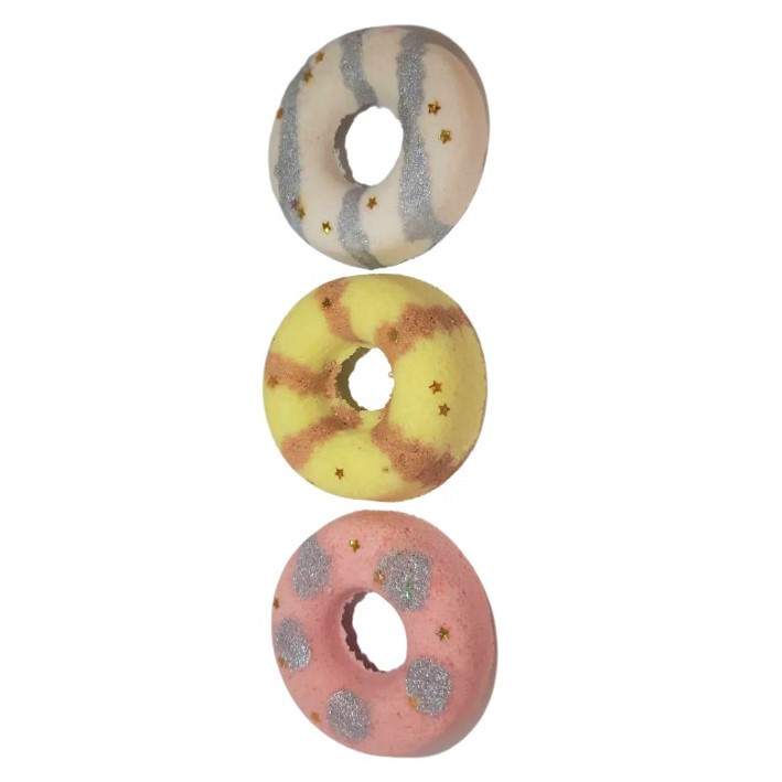 کوکتل نمک حمام مدل دونات وزن 165 گرم بسته 3 عددی