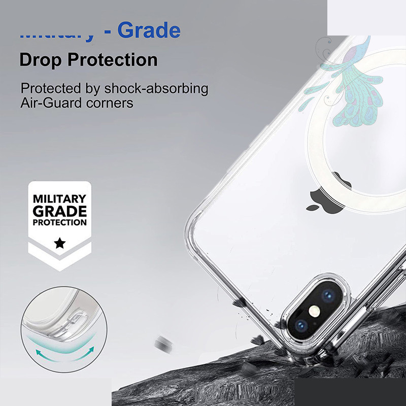 کاور گوشی موبایل اپل iPhone X/XS پیکوک مدل Clear Magsafe