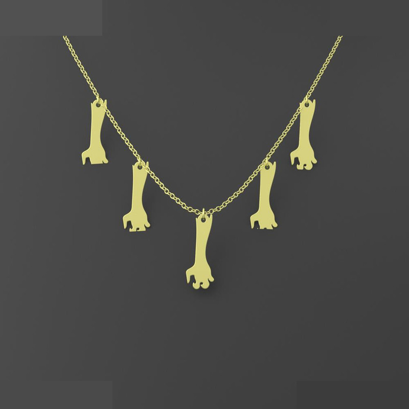 گردنبند طلا 18 عیار زنانه مدوپد مدل هالووین کد RNA18007