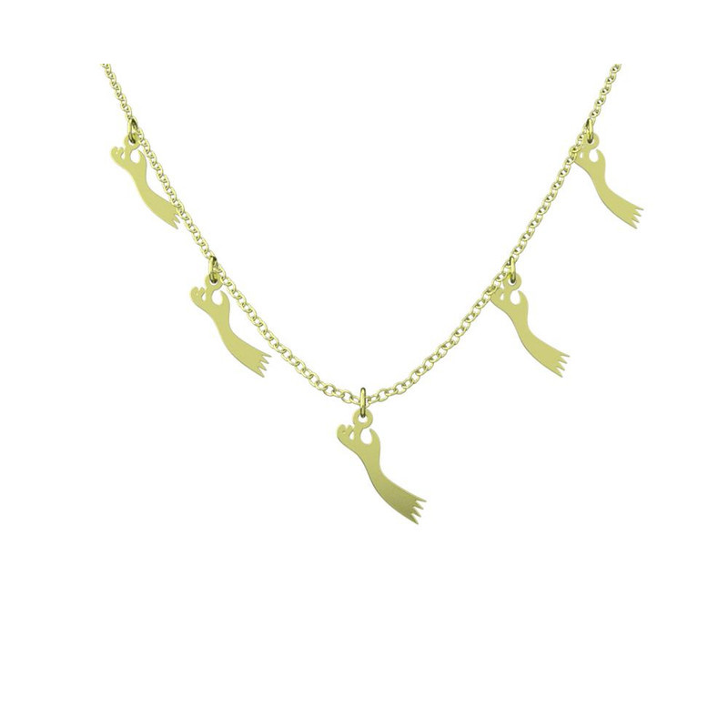 گردنبند طلا 18 عیار زنانه مدوپد مدل هالووین کد RNA18009