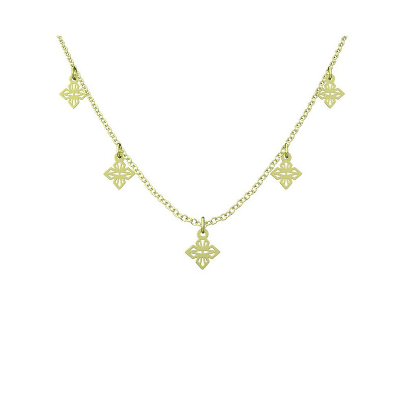 گردنبند طلا 18 عیار زنانه مدوپد مدل هندسی کد RNA10159