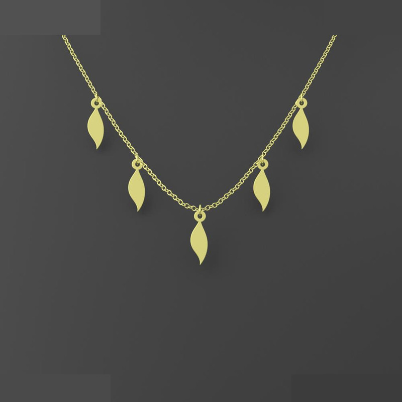 گردنبند طلا 18 عیار زنانه مدوپد مدل اشک کد RNA12622