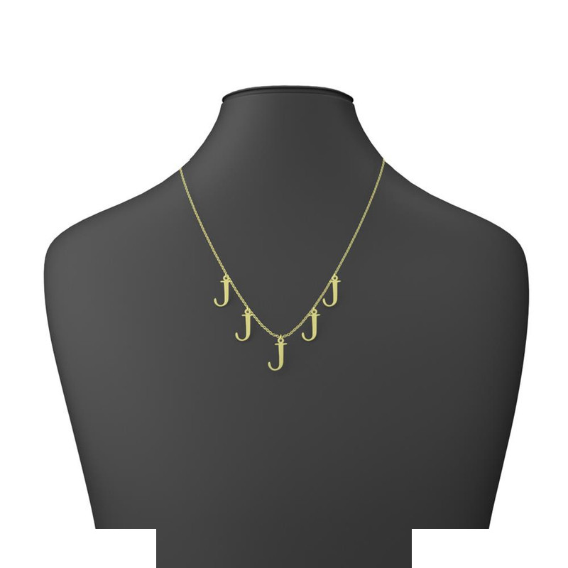 گردنبند طلا 18 عیار زنانه مدوپد مدل حرف J کد RNA16790