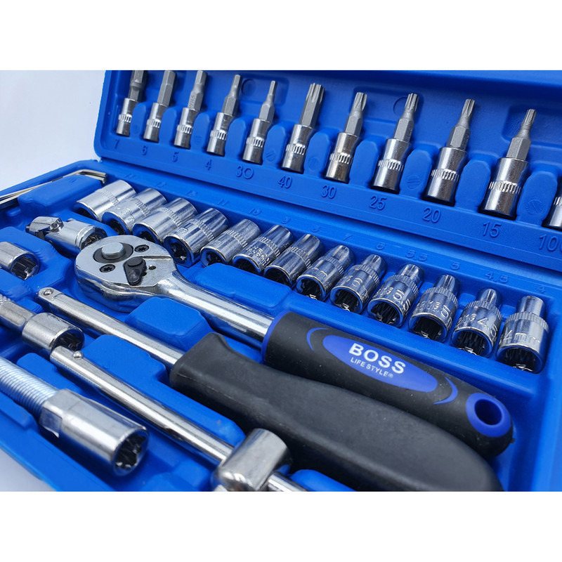 آچار همه کاره باس مدل DR.SOCKET-SET مجموعه 46 عددی