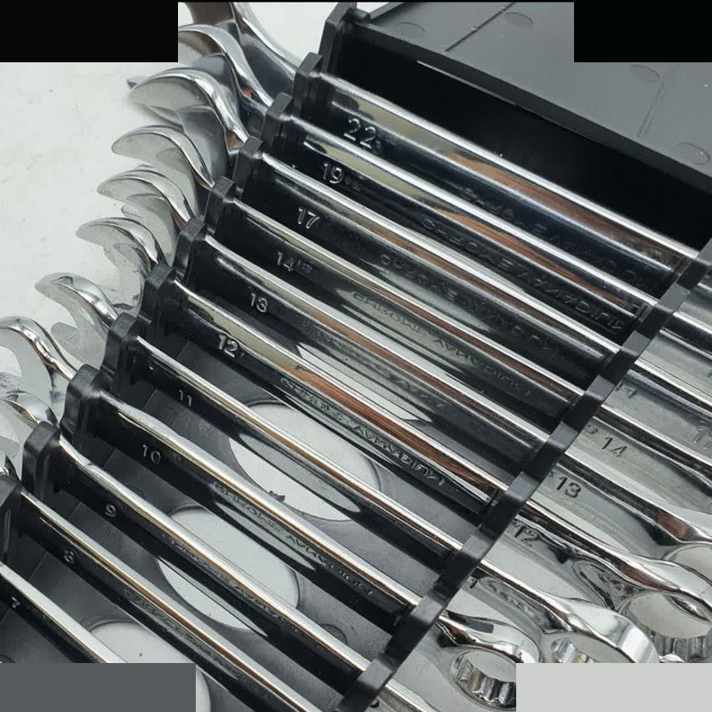 آچار یکسر تخت و یکسر رینگی باس مدل 6-22mm مجموعه 12 عددی