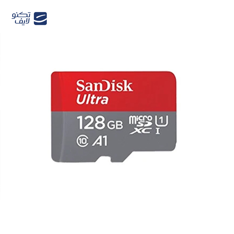 کارت حافظه microSDXC سن دیسک مدل Ultra A1 کلاس 10 استاندارد UHS-I U1 سرعت 100MBps ظرفیت 128 گیگابایت