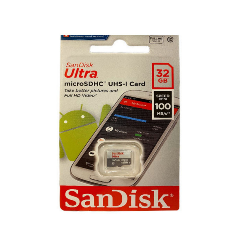 کارت حافظه microSDXC سن دیسک مدل Ultra A1 کلاس 10 استاندارد UHS-I سرعت 100MBps ظرفیت 32 گیگابایت