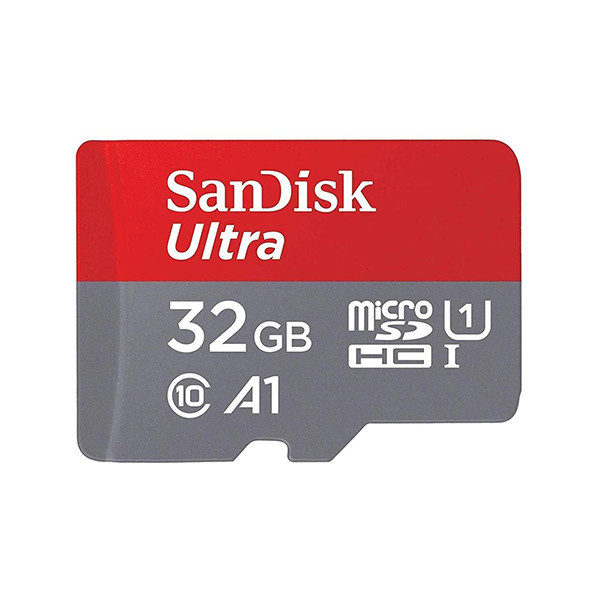 کارت حافظه microSDHC سن دیسک مدل Ultra A1 کلاس 10 استاندارد UHS-I سرعت 98MBps ظرفیت 32 گیگابایت به همراه آدابتور sd