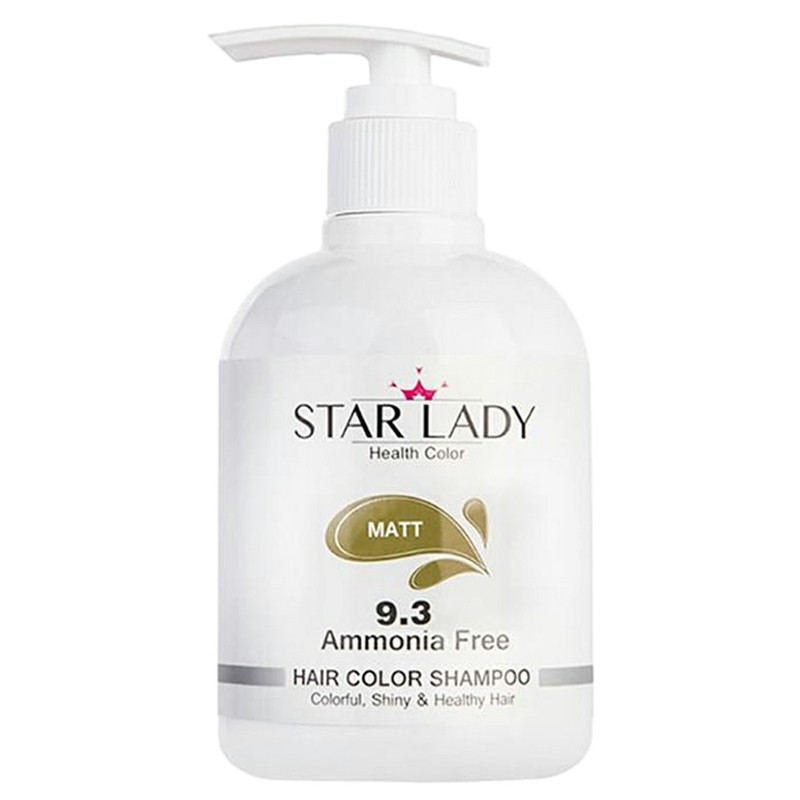شامپو رنگساژ استارلیدی شماره 9.3 حجم 300 میلی لیتر رنگ زیتونی