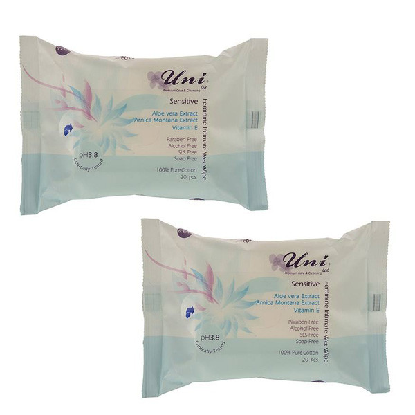 دستمال مرطوب یونی لد مدل Sensitive مجموعه 2 عددی دستمال مرطوب یونی لد مدل Sensitive مجموعه 2 عددی