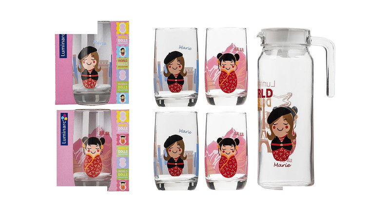 ست پارچ و لیوان 5 پارچه لومینارک مدل H6375 به همراه 2 عدد لیوان