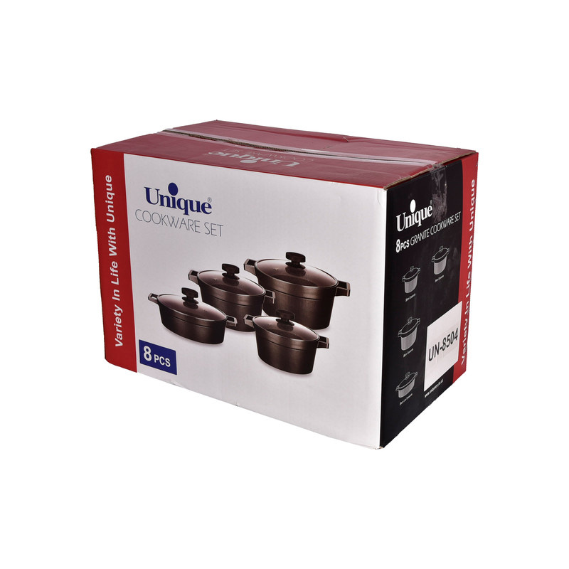 سرویس پخت و پز 8 پارچه یونیک طرح دیاموند کد 8503