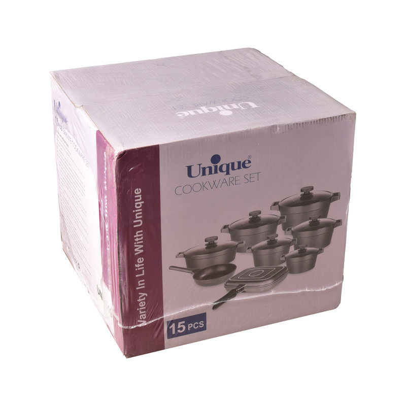 سرویس پخت و پز 15پارچه یونیک مدل دیاموند کد 8519 سرویس پخت و پز 15پارچه یونیک مدل دیاموند کد 8519