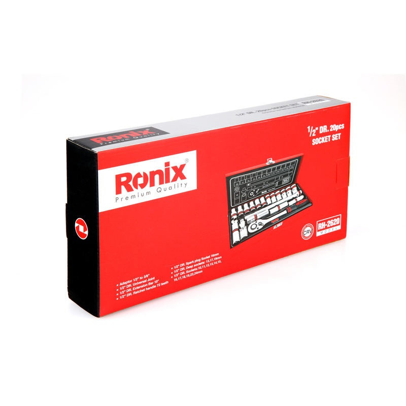 مجموعه 20 عددی آچار و سری بکس رونیکس مدل RON-2620