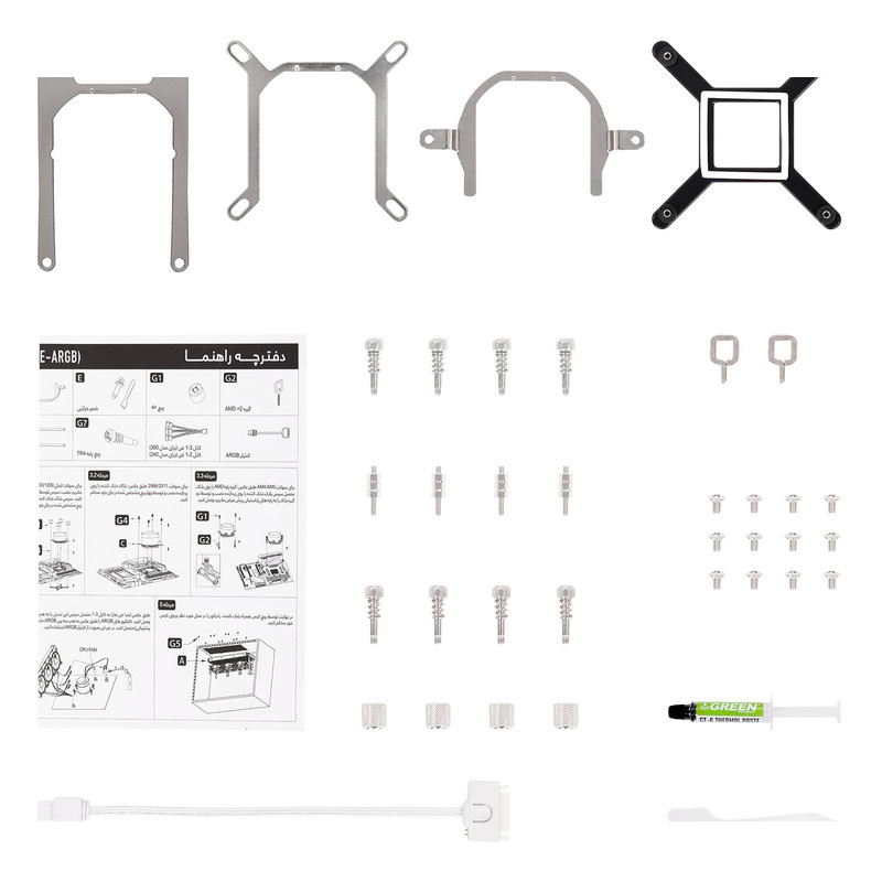 خنک کننده آبی گرین مدل GLACIER 360 STREAM-ARGB خنک کننده آبی گرین مدل GLACIER 360 STREAM-ARGB