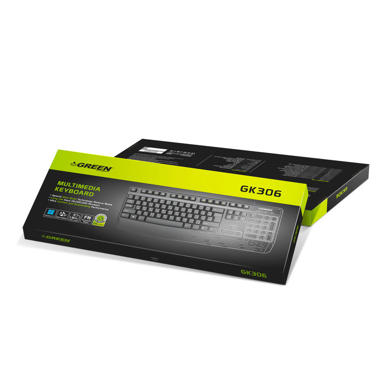 کیبورد گرین مدل GK306، سوییچ ممبران، Full-Size