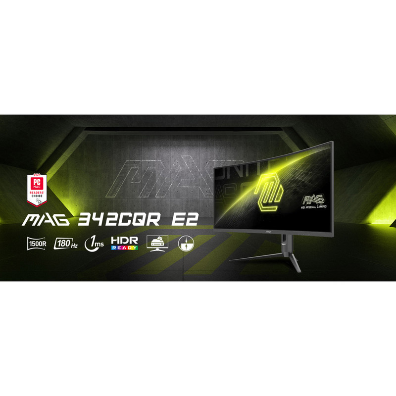 مانیتور خمیده گیمینگ 34 اینچ ام اس آی مدل MAG 342CQR E2