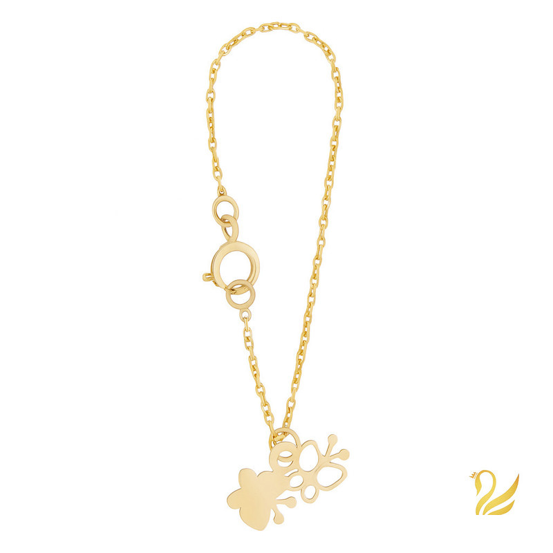 آویز ساعت طلا 18 عیار زنانه گالری قو طلایی مدل پروانه آویز ساعت طلا 18 عیار زنانه گالری قو طلایی مدل پروانه